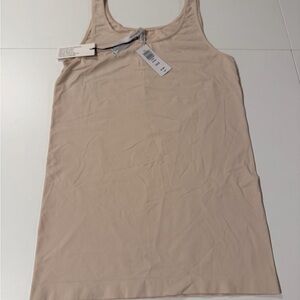 Babaton Bowie Tank M/L NWT Denude Nude Basic Scoop Neck Aritzia